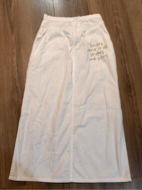 Vintage Winnie The Pooh 90’s White Skirt Midi Length Disney Smiles SZ 26